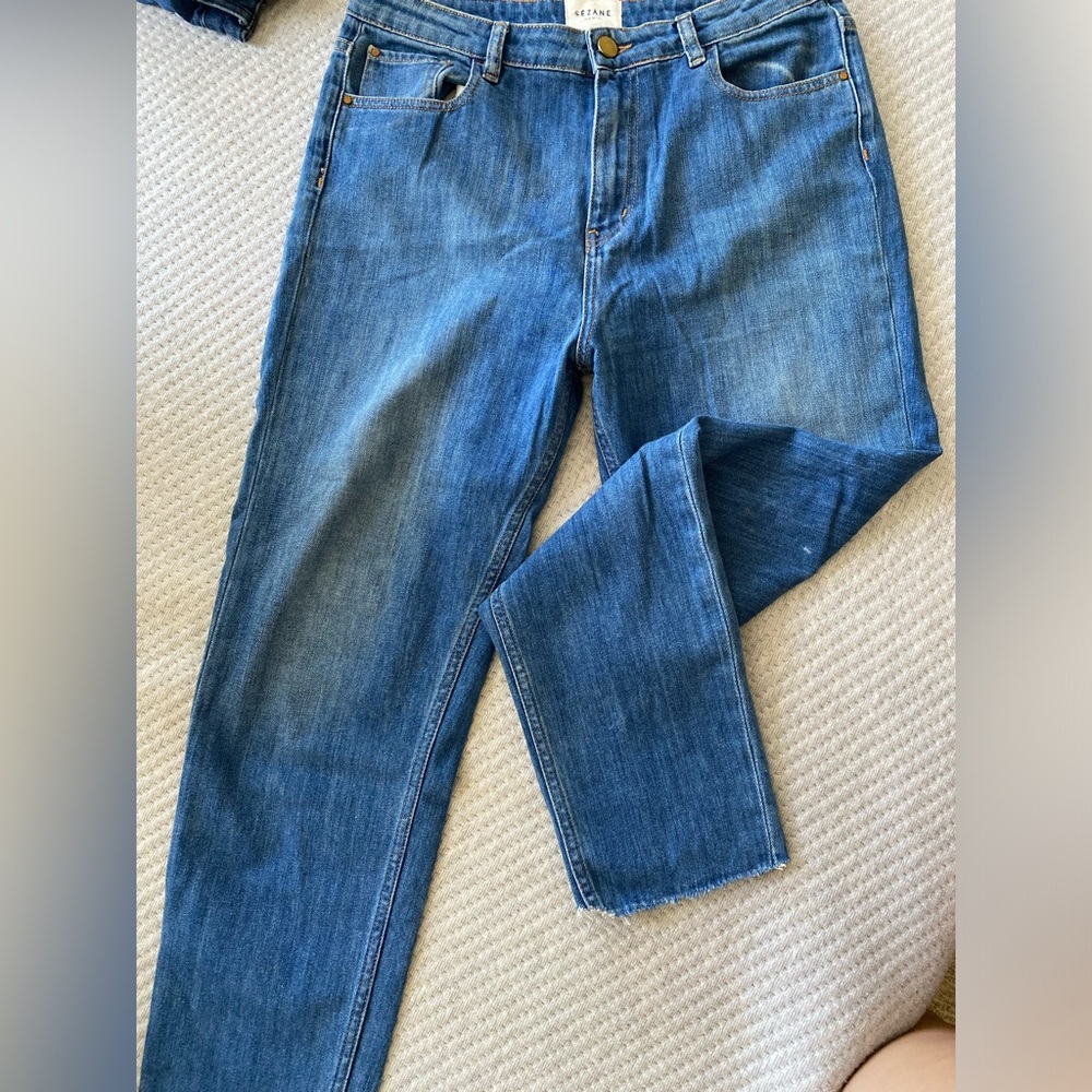 SEZANE SLIM ANKLE DENIM JEANS 31